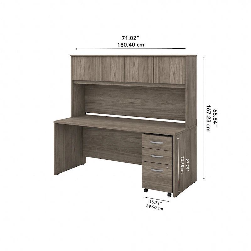 Bureau 72W Studio C avec huche et tiroirs de Bush Business Furniture