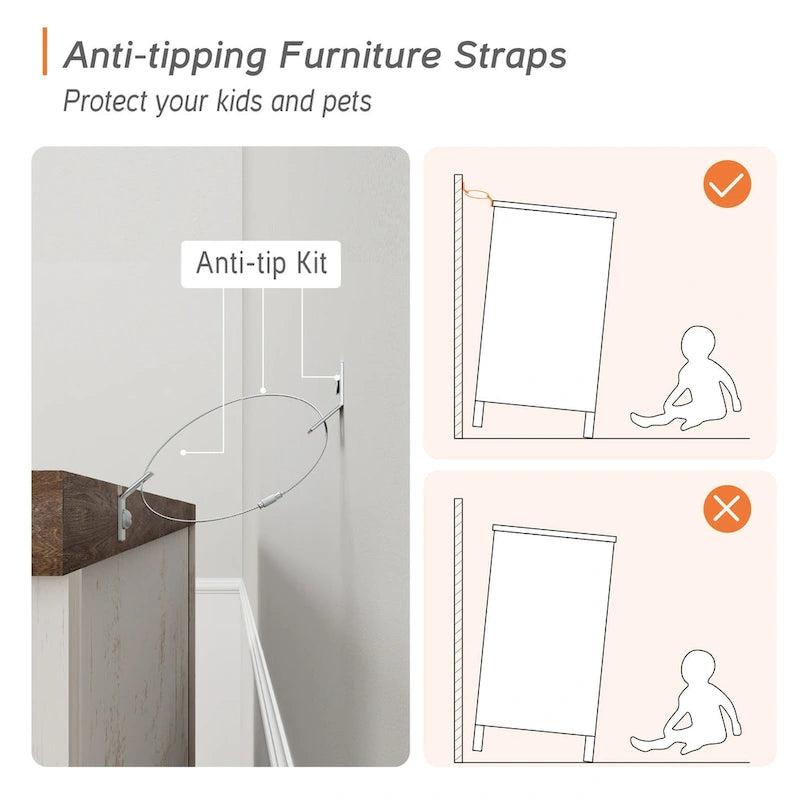 Meuble TV de style ferme, adapté aux téléviseurs de 65 pouces.