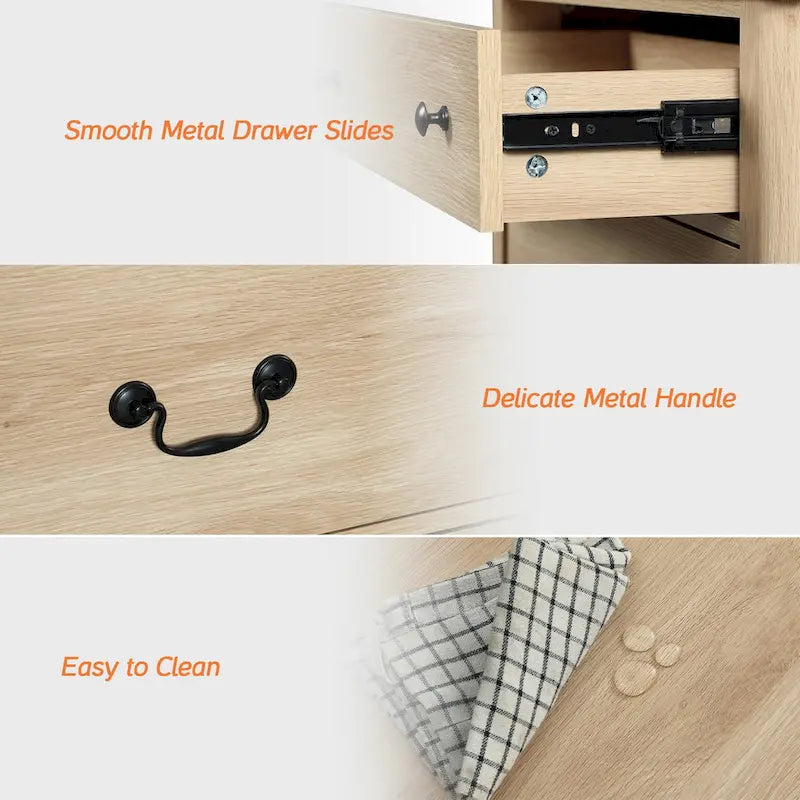 Meuble TV de style ferme, adapté aux téléviseurs de 65 pouces.