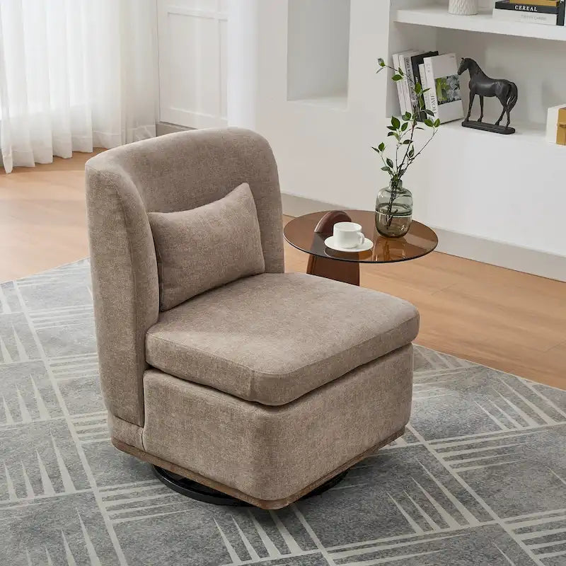 Fauteuil de bureau et de détente large en chenille
