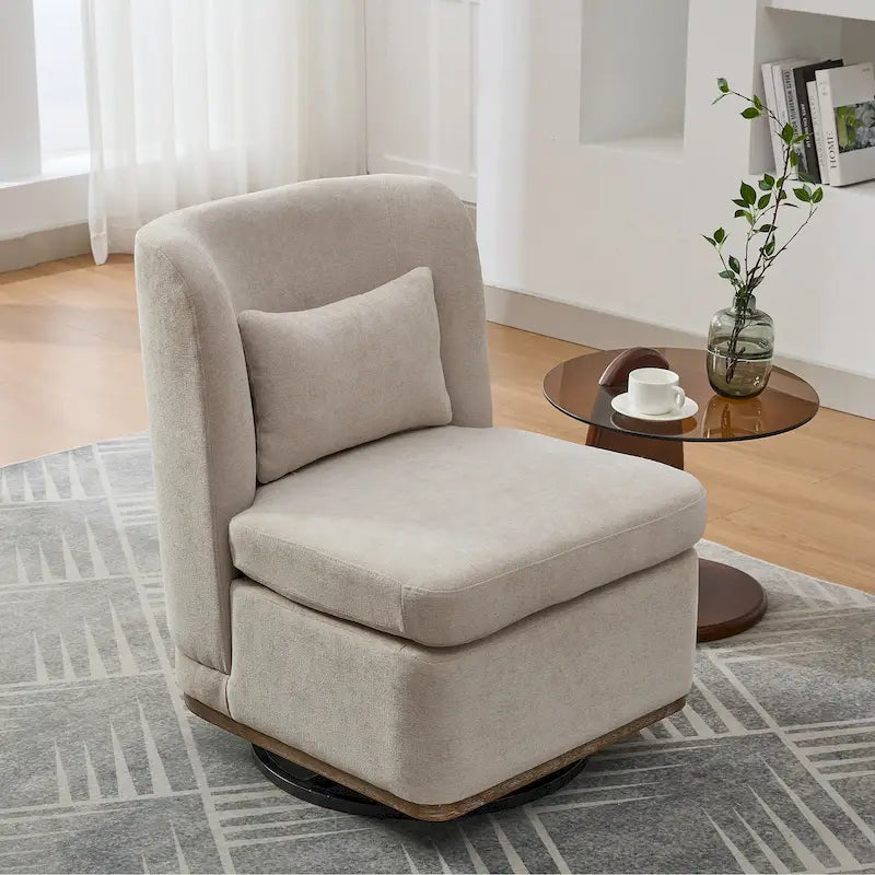 Fauteuil de bureau et de détente large en chenille