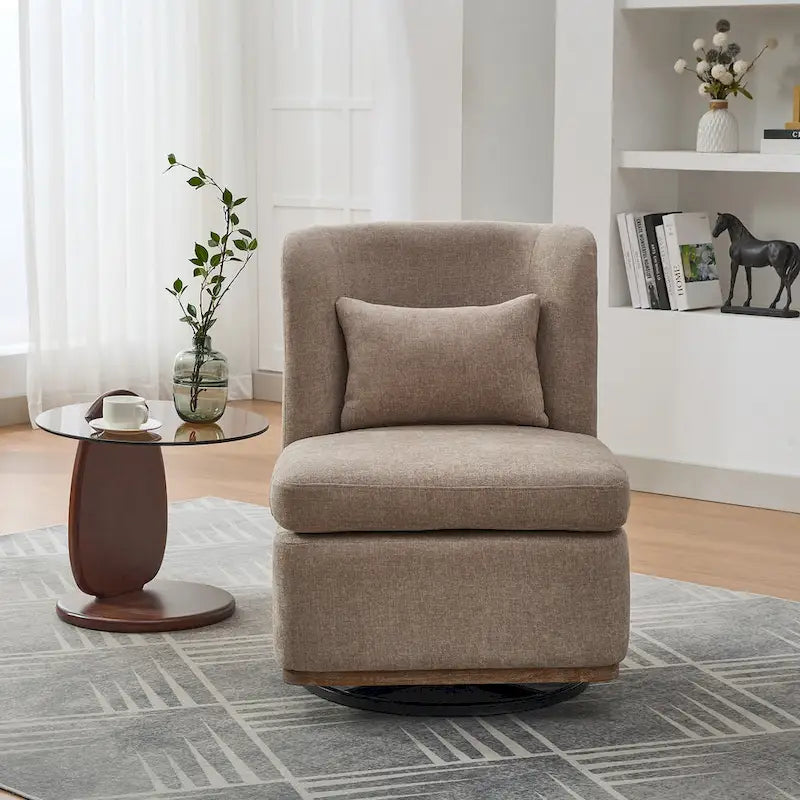 Fauteuil de bureau et de détente large en chenille