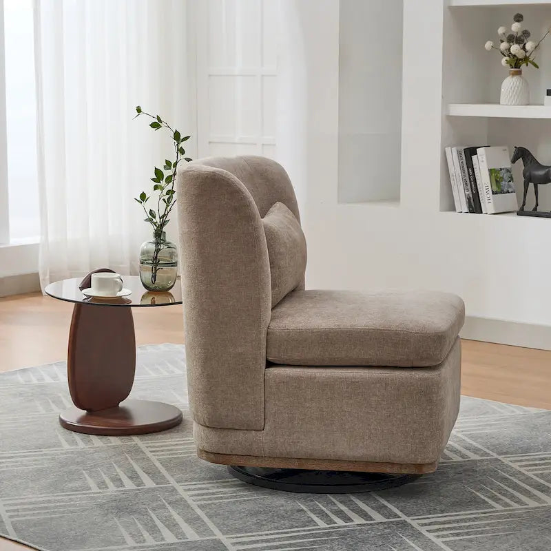 Fauteuil de bureau et de détente large en chenille