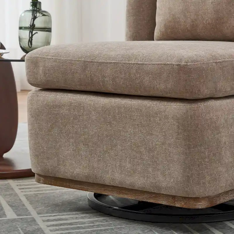 Fauteuil de bureau et de détente large en chenille
