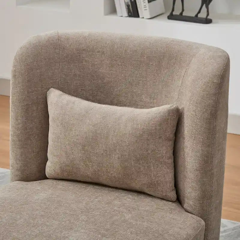 Fauteuil de bureau et de détente large en chenille