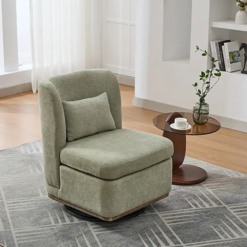 Fauteuil de bureau et de détente large en chenille