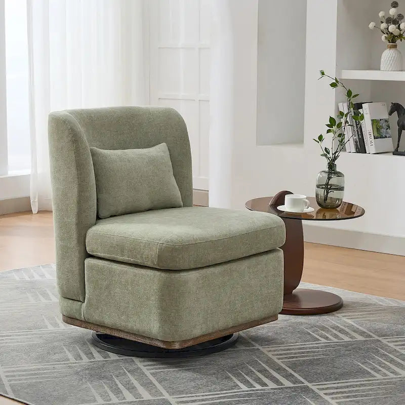 Fauteuil de bureau et de détente large en chenille