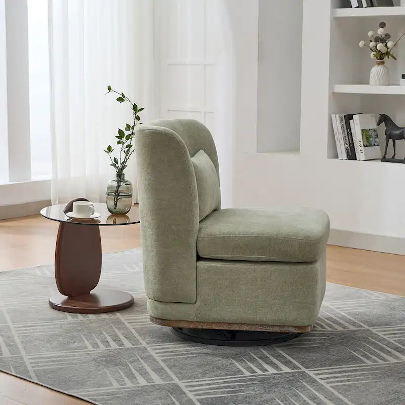 Fauteuil de bureau et de détente large en chenille