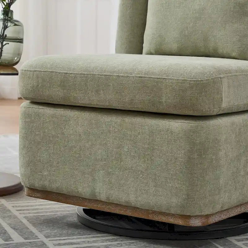 Fauteuil de bureau et de détente large en chenille