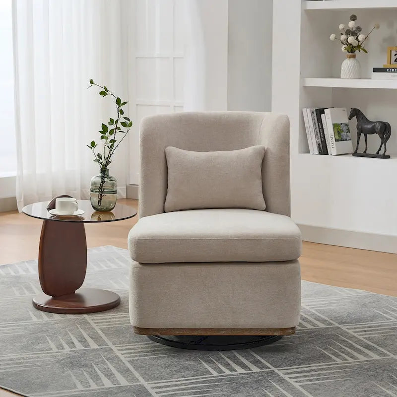 Fauteuil de bureau et de détente large en chenille
