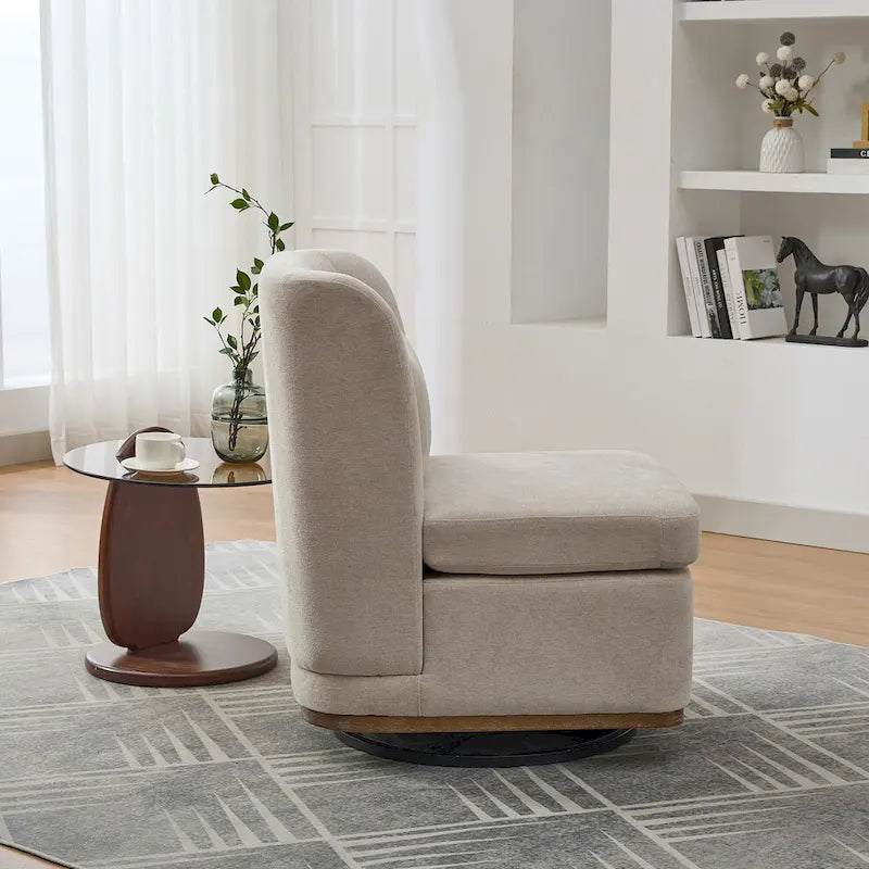 Fauteuil de bureau et de détente large en chenille