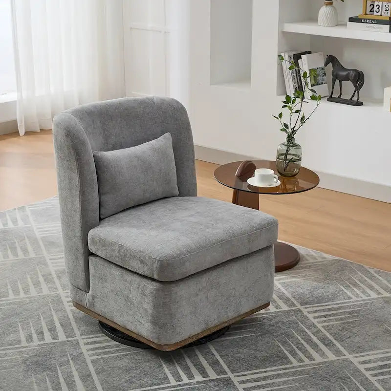 Fauteuil de bureau et de détente large en chenille