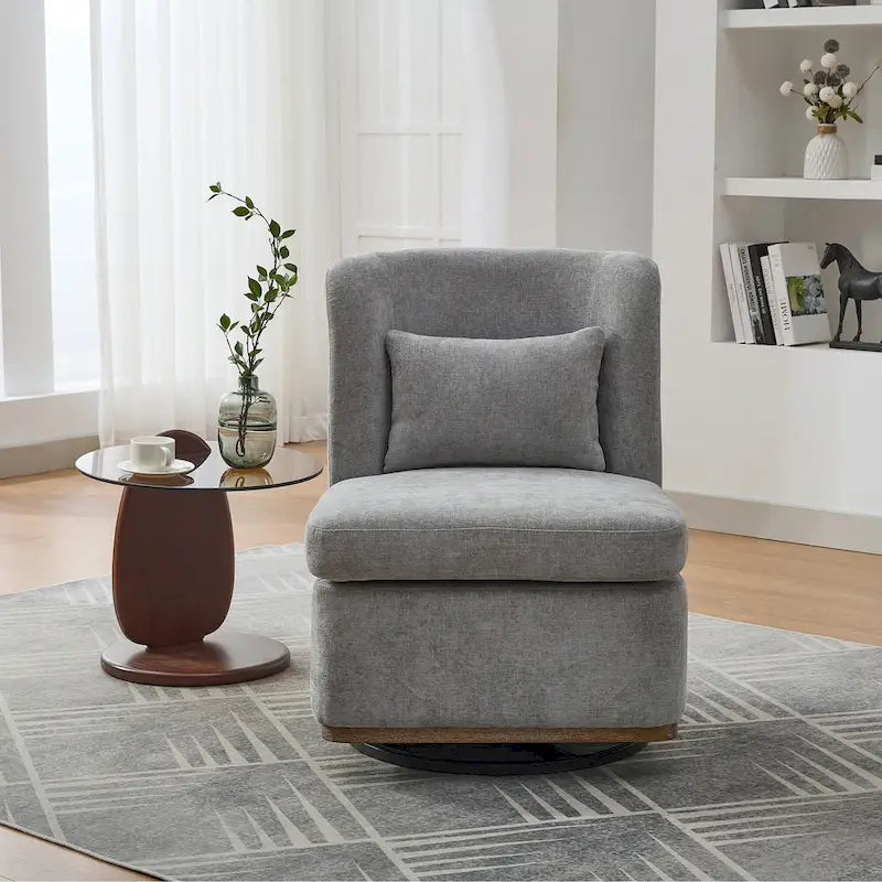Fauteuil de bureau et de détente large en chenille