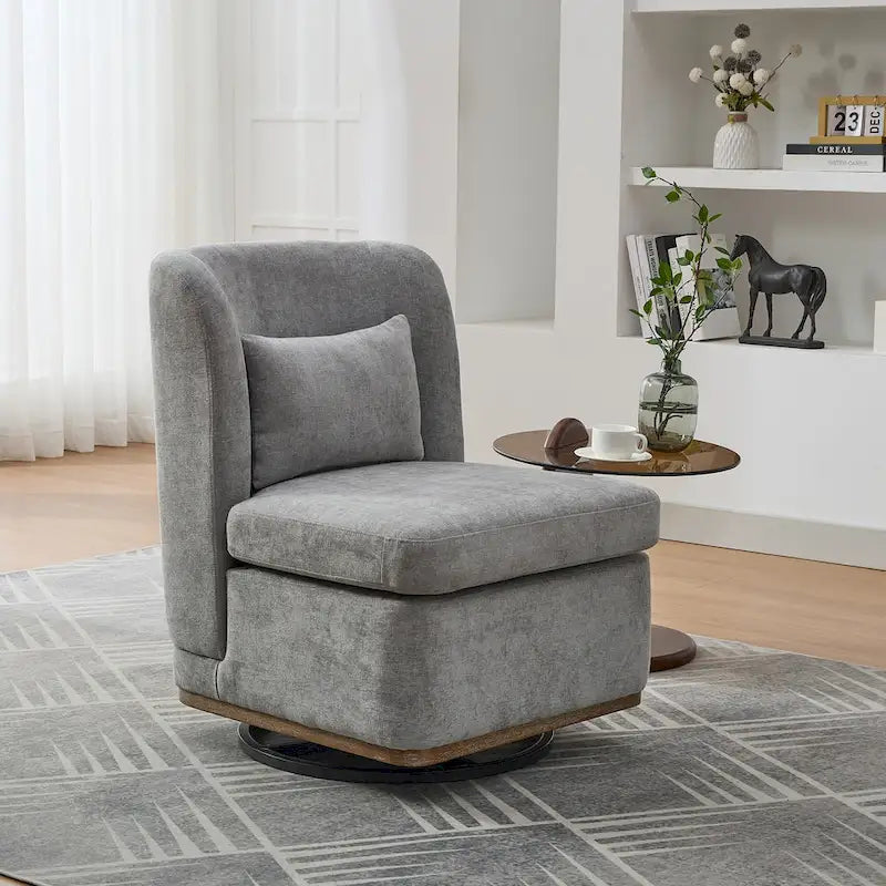 Fauteuil de bureau et de détente large en chenille