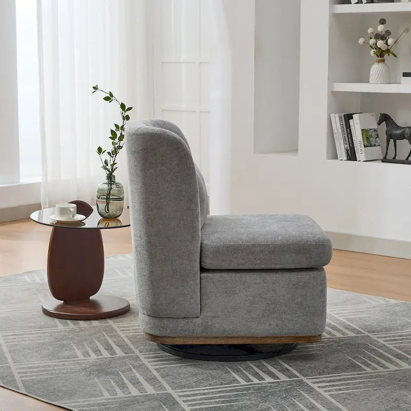 Fauteuil de bureau et de détente large en chenille