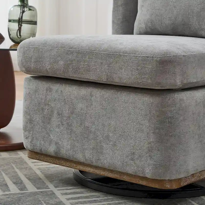 Fauteuil de bureau et de détente large en chenille