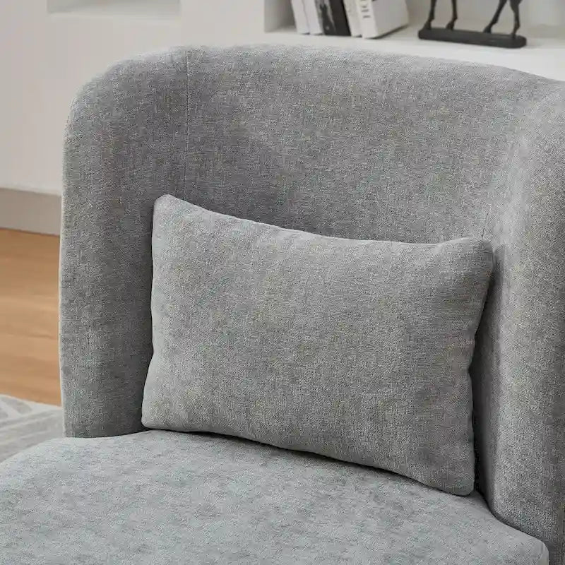 Fauteuil de bureau et de détente large en chenille
