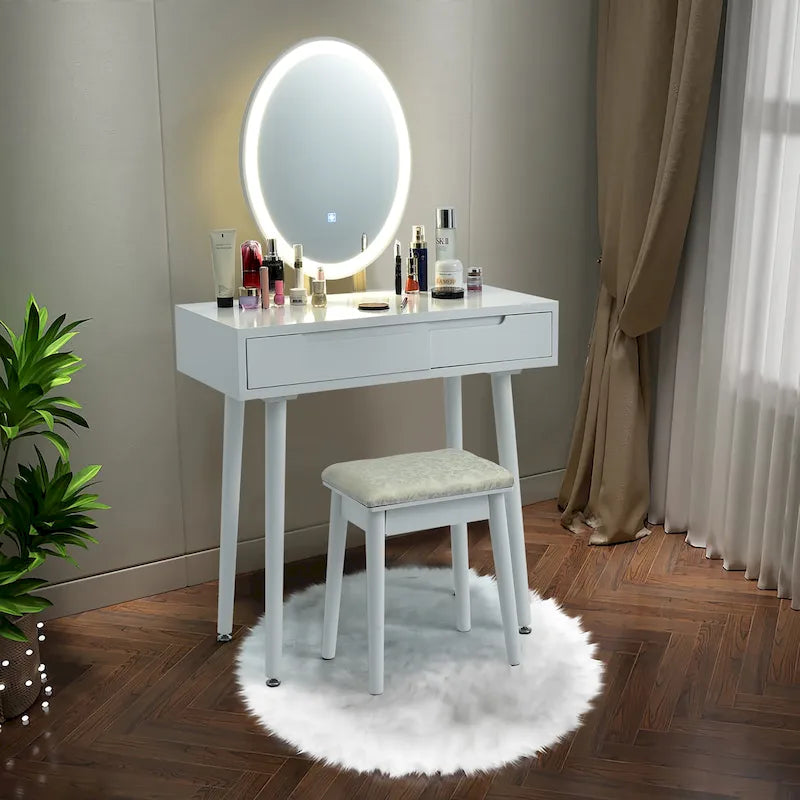 Coiffeuse, écran tactile, 3 modes d'éclairage