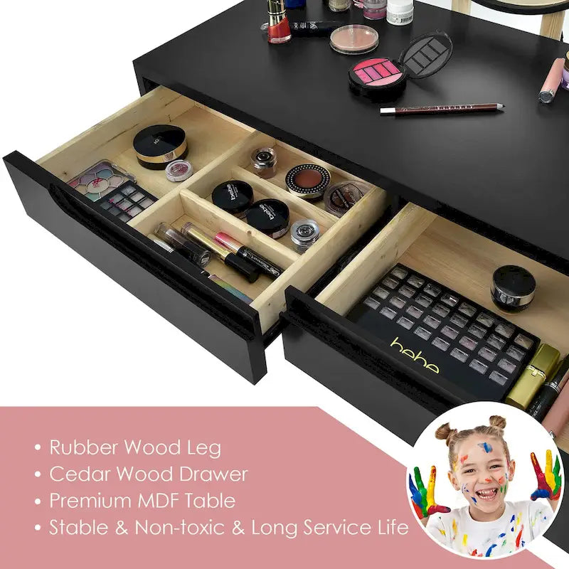 Coiffeuse, écran tactile, 3 modes d'éclairage