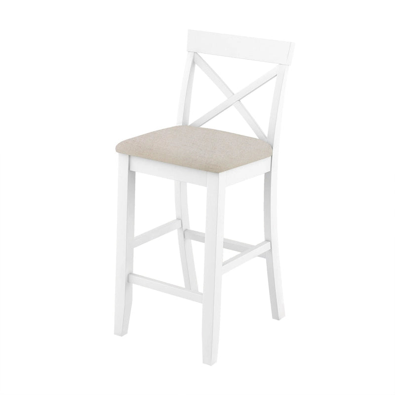 Ensemble de salle à manger 3 pièces style ferme avec table rectangulaire et 2 chaises