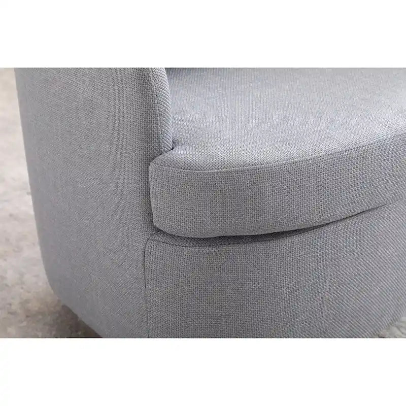 Chaise pivotante rembourrée bleu clair de style moderne