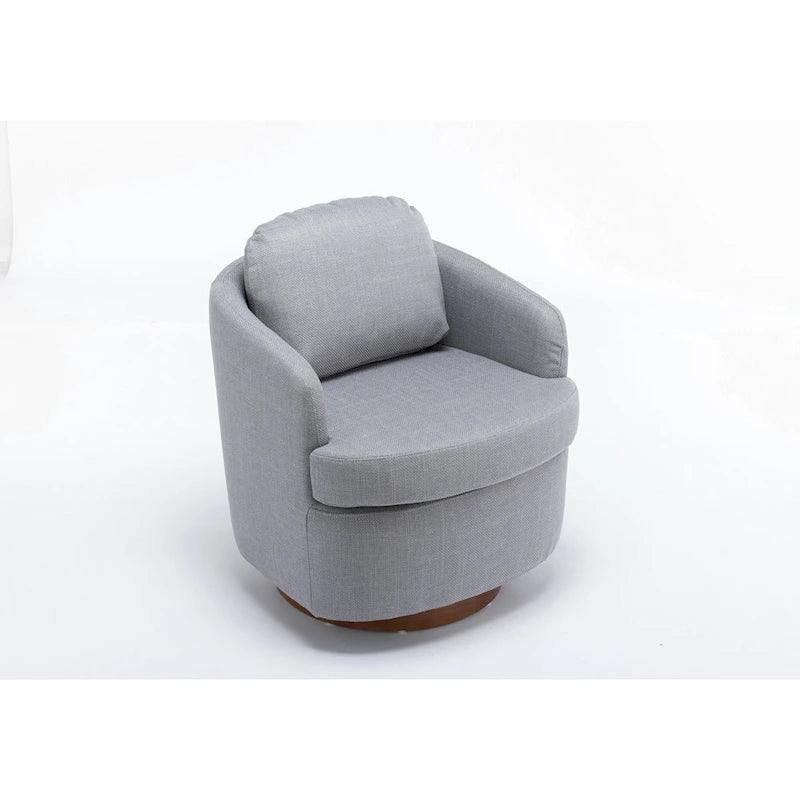 Chaise pivotante rembourrée bleu clair de style moderne