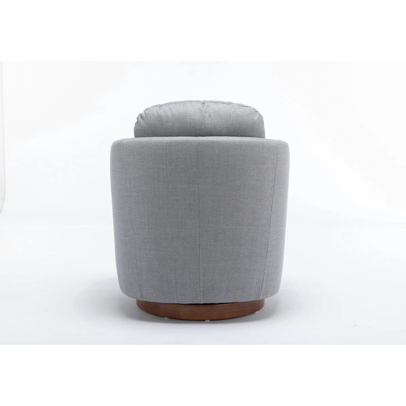 Chaise pivotante rembourrée bleu clair de style moderne