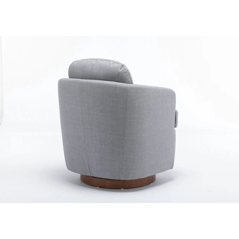 Chaise pivotante rembourrée bleu clair de style moderne