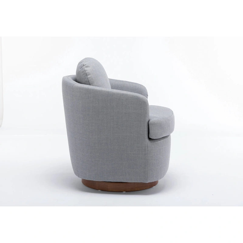 Chaise pivotante rembourrée bleu clair de style moderne