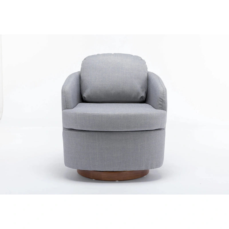 Chaise pivotante rembourrée bleu clair de style moderne