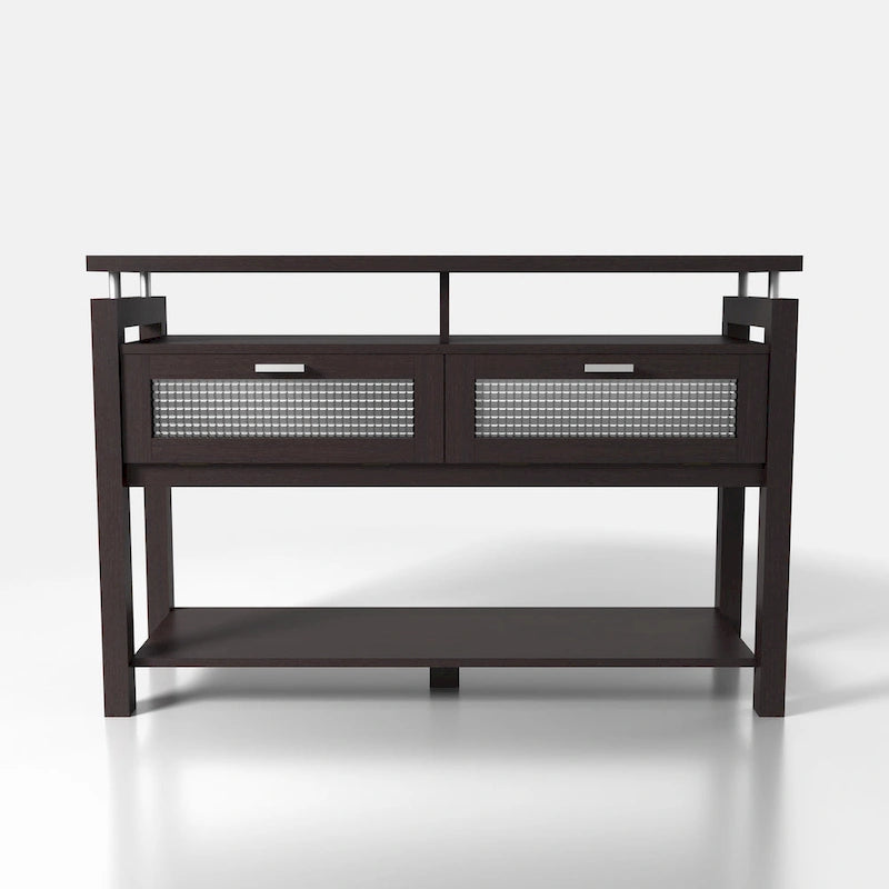 Table basse de 119 cm à 2 étagères Posa Modern Espresso par Furniture of America