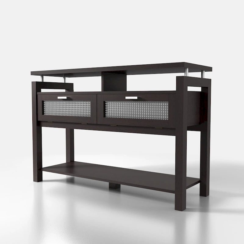 Table basse de 119 cm à 2 étagères Posa Modern Espresso par Furniture of America