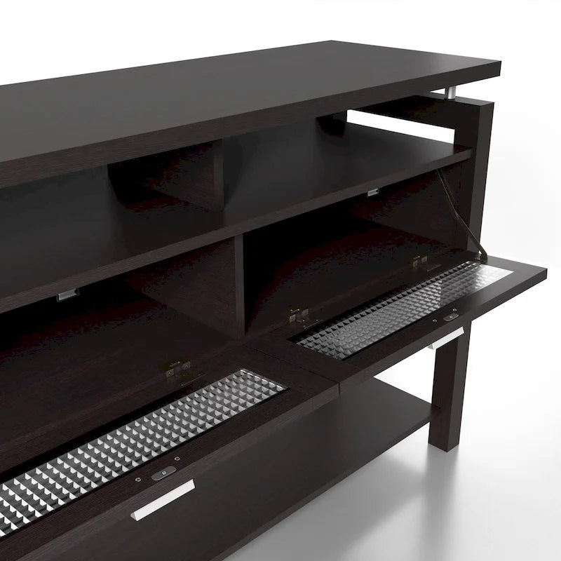 Table basse de 119 cm à 2 étagères Posa Modern Espresso par Furniture of America