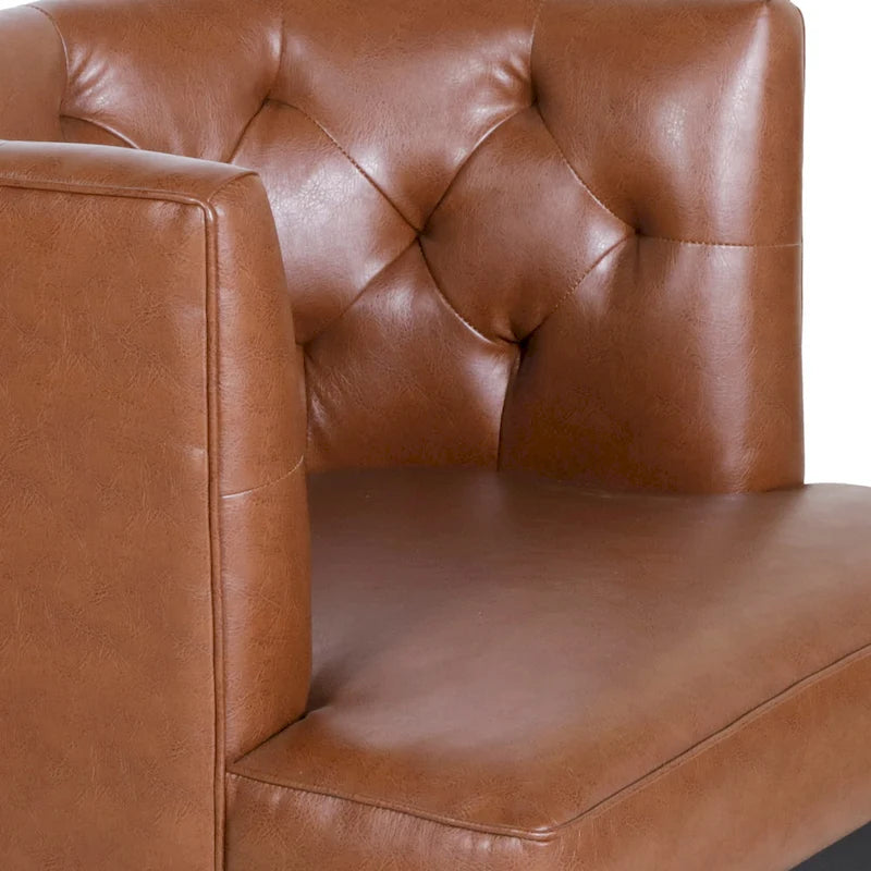 Fauteuil d'appoint capitonné Clough en tissu ou similicuir par Christopher Knight Home