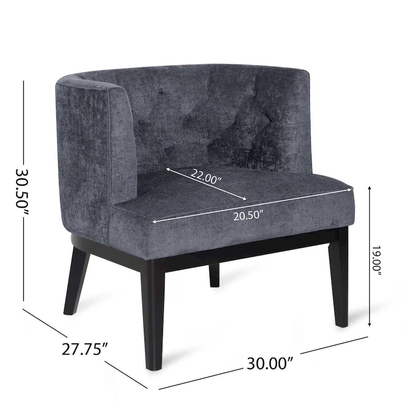 Fauteuil d'appoint capitonné Clough en tissu ou similicuir par Christopher Knight Home