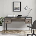 Bureau de travail Middlebrook de 56 pouces avec plateau en verre