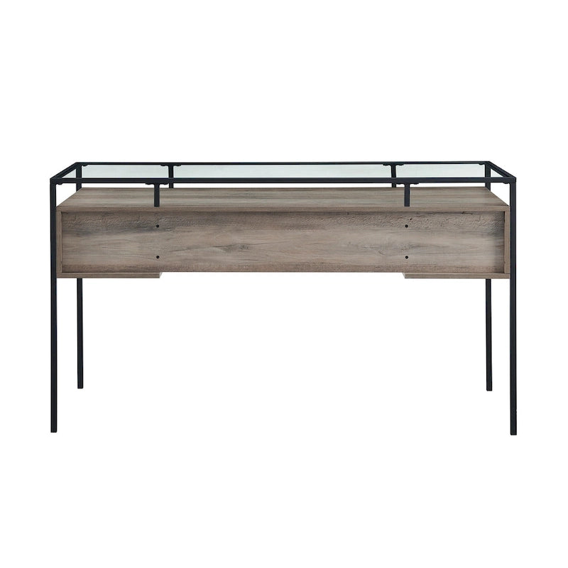 Bureau de travail Middlebrook de 56 pouces avec plateau en verre