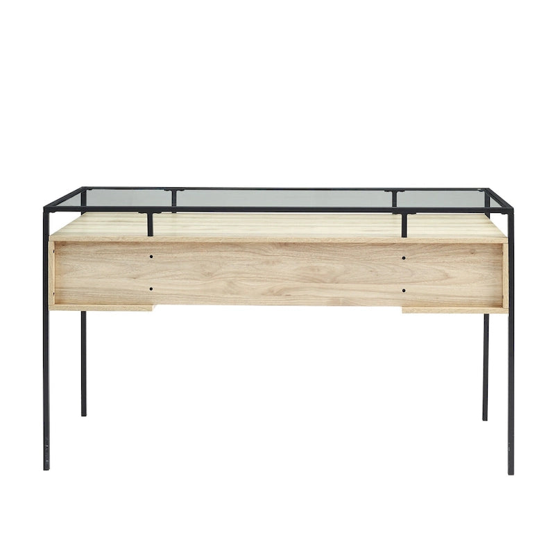 Bureau de travail Middlebrook de 56 pouces avec plateau en verre