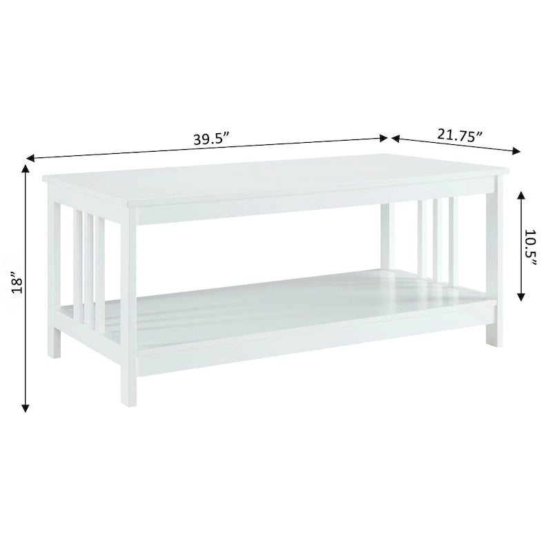 Table Basse Mission avec Étagère Convenience Concepts