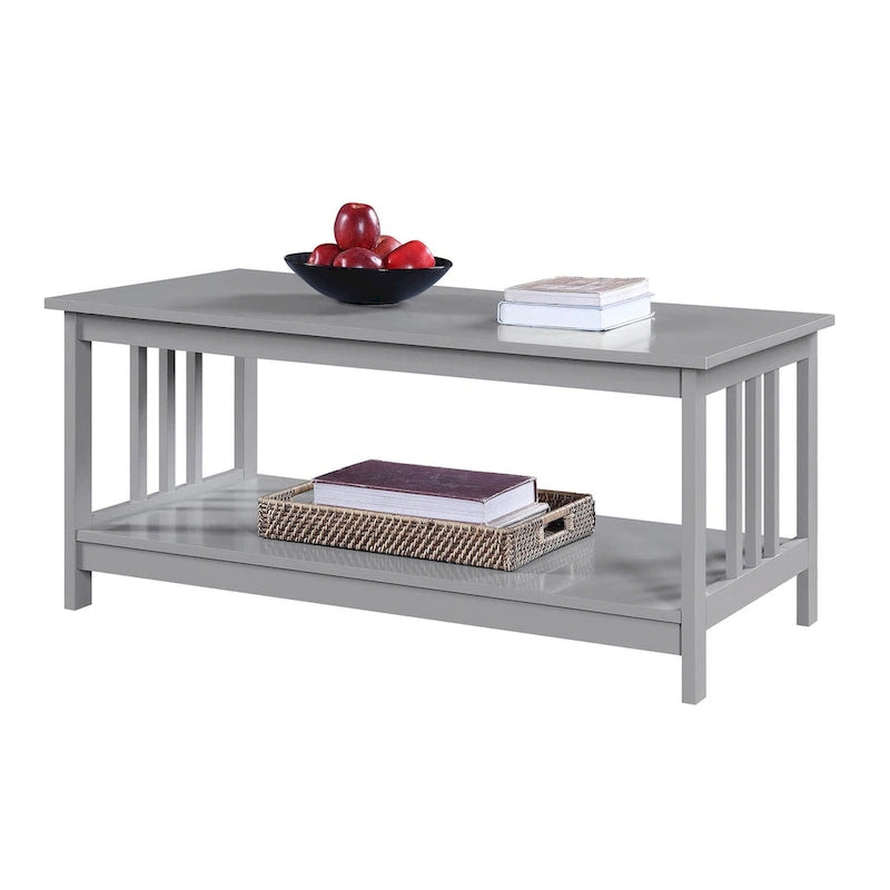 Table Basse Mission avec Étagère Convenience Concepts