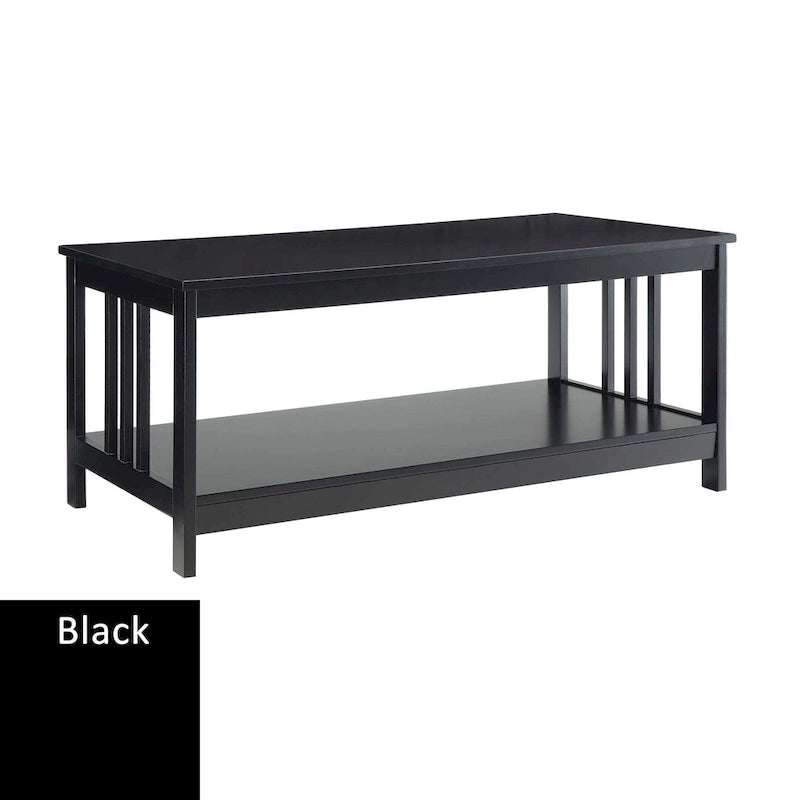 Table Basse Mission avec Étagère Convenience Concepts