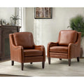 Ensemble de fauteuils de salon confortables (deux pièces), pieds de chaise en bois massif