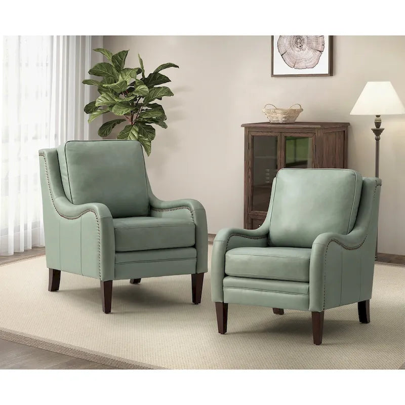 Ensemble de fauteuils de salon confortables (deux pièces), pieds de chaise en bois massif