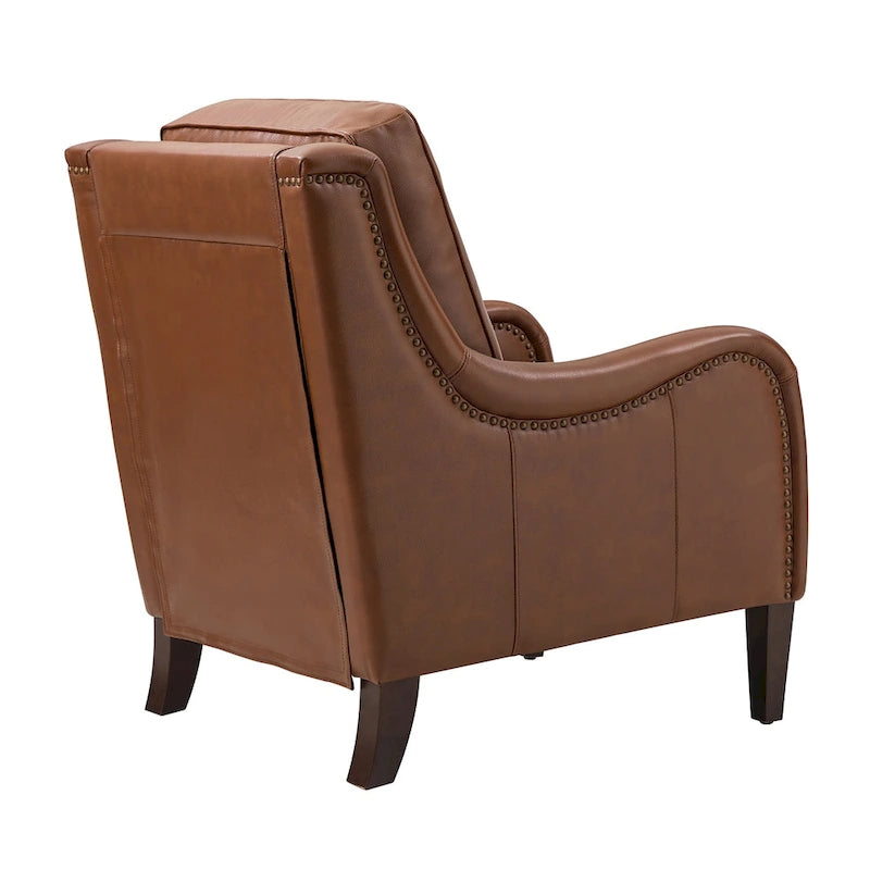 Ensemble de fauteuils de salon confortables (deux pièces), pieds de chaise en bois massif