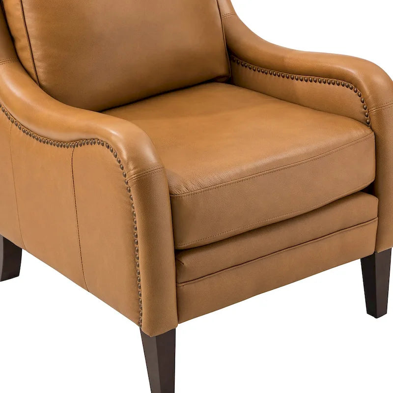 Ensemble de fauteuils de salon confortables (deux pièces), pieds de chaise en bois massif