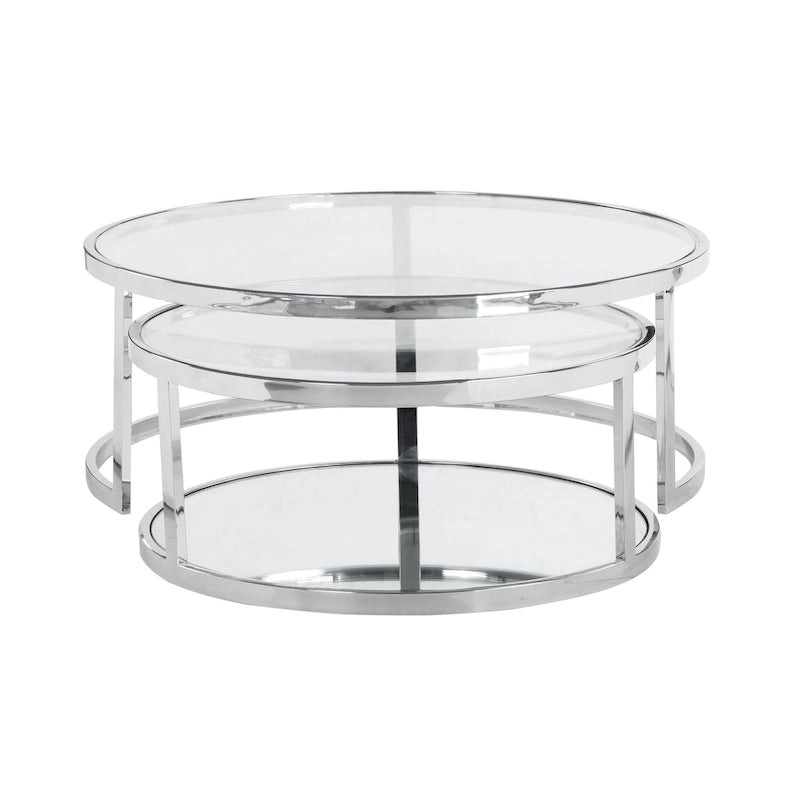 Tables basses gigognes rondes 2-en-1