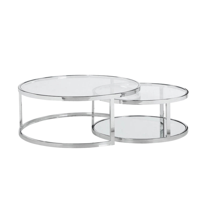 Tables basses gigognes rondes 2-en-1