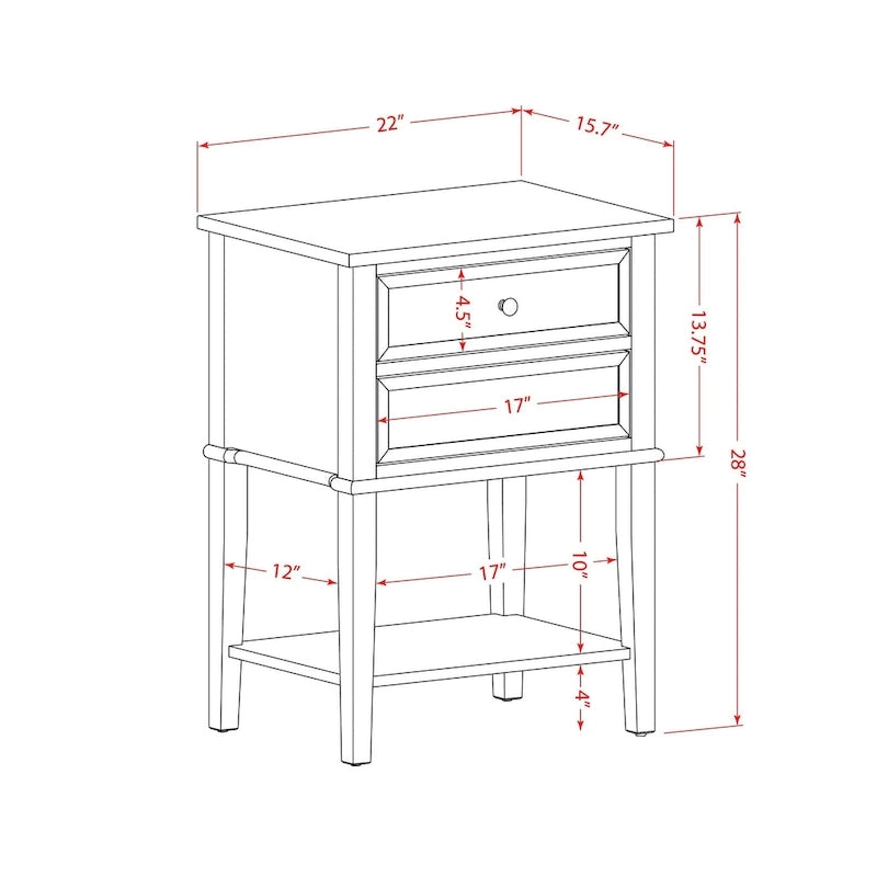 Ensemble de lit queen-size East-West Furniture - Cadre de lit marron avec petite table de chevet
