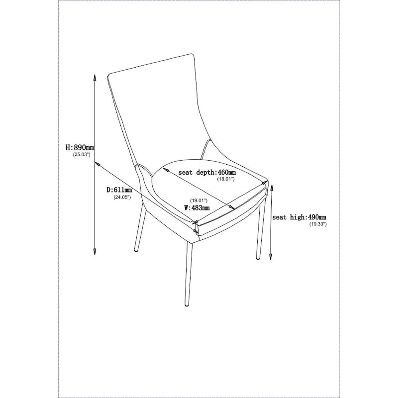 Chaises de salle à manger design, deux chaises par ensemble