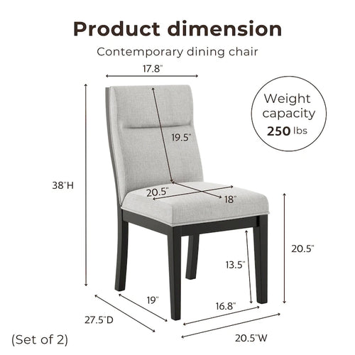 Chaises d'appoint rembourrées contemporaines Zibo de Furniture of America (Lot de 2)